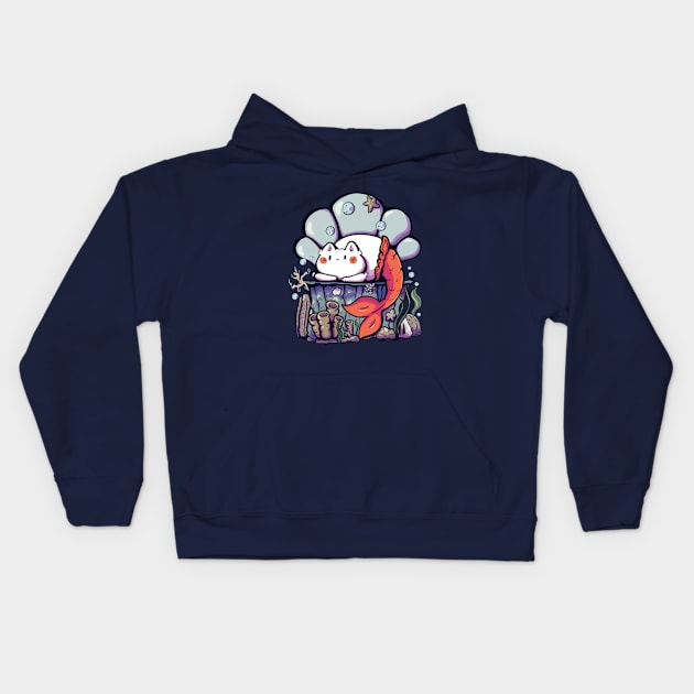 meowmaid Kids Hoodie by ArtStopCreative